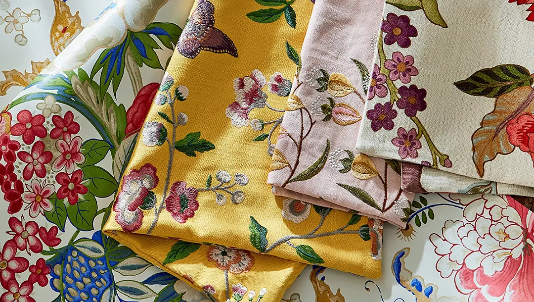 Fabric for curtains, blinds and cushions